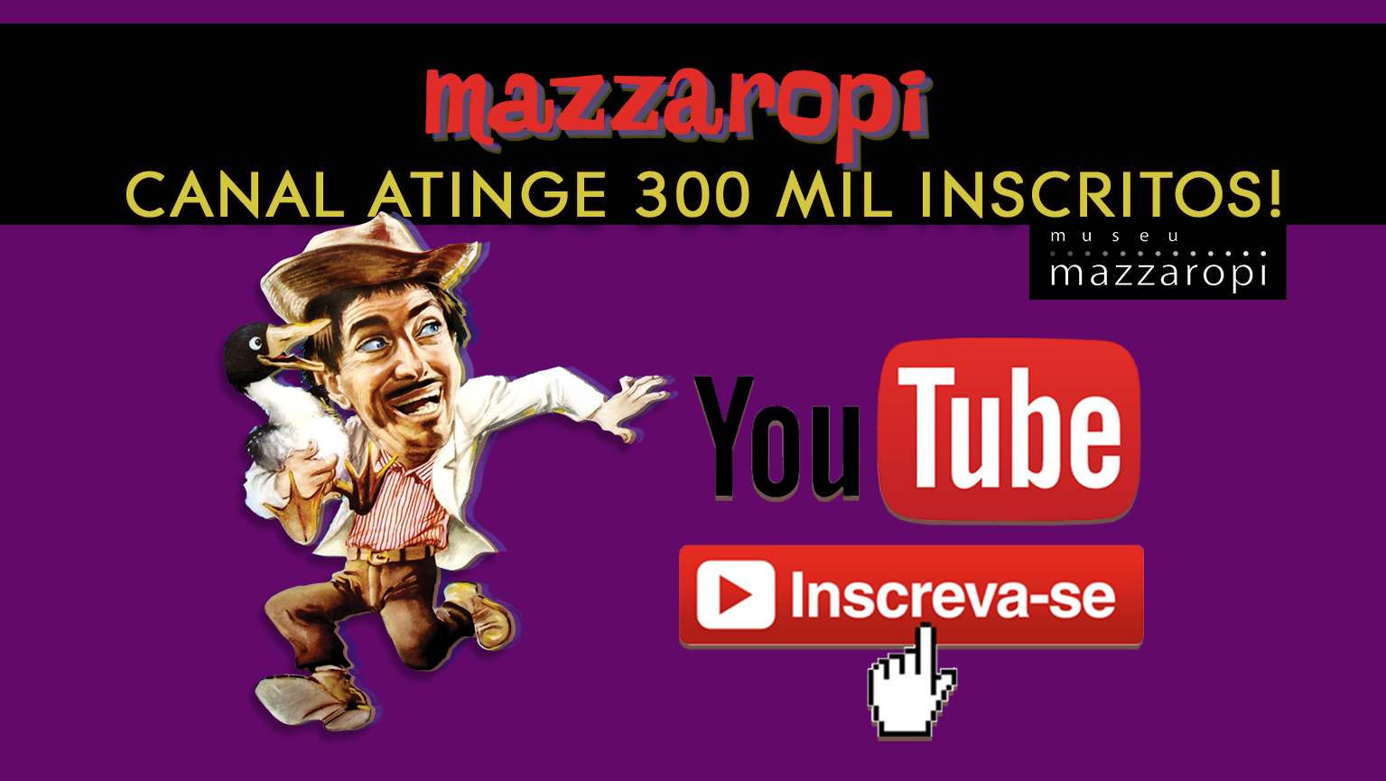 Canal Youtube do Museu Atinge 300 Mil Inscritos